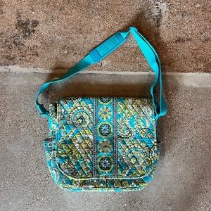 Vera Bradley Crossbody Messenger Bag — Retired Peacock Pattern